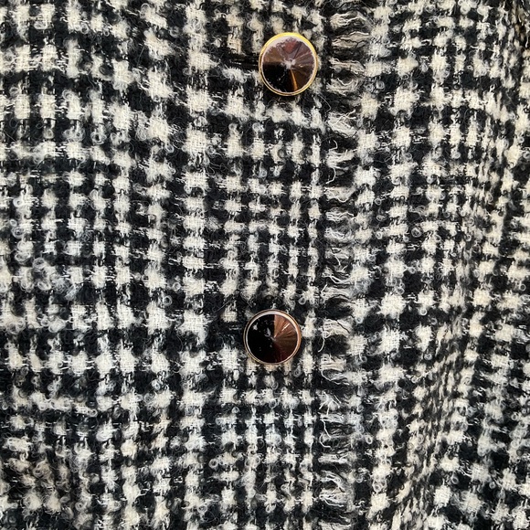 Vintage Tweed Wool Houndstooth Brooks Brothers Long Coat - Picture 7 of 10
